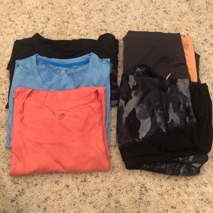 XXL Workout Bundle -3 tops and 2 bottoms Plus Size